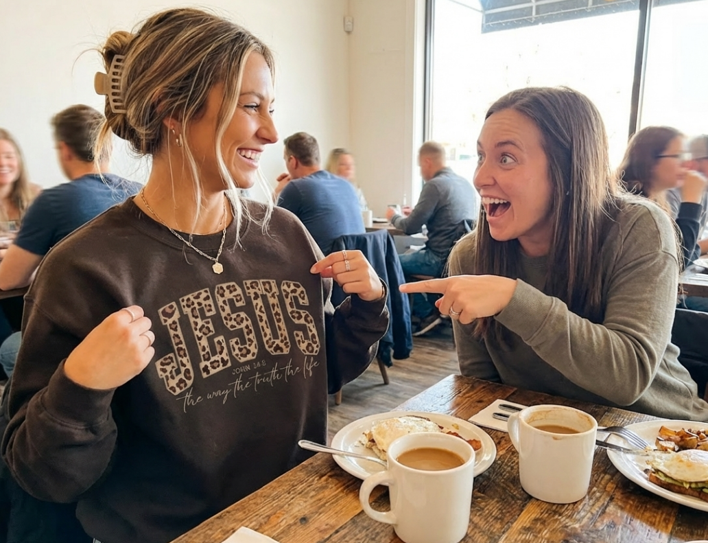 Jesus Loves You Sweatshirt | Cute Christian Gift for Her