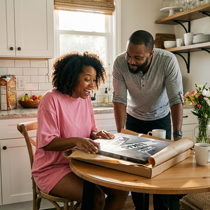 "Where We Met" Personalized Street Sign Canvas