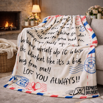 Personalized “Hug From Afar” Blanket for Mom