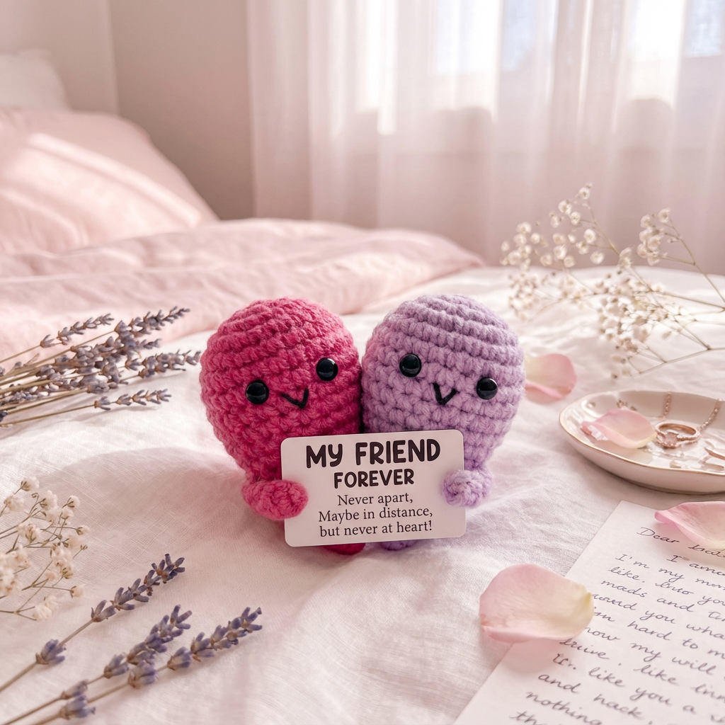 Together Crochet Hugging Hearts "My Friend Forever"