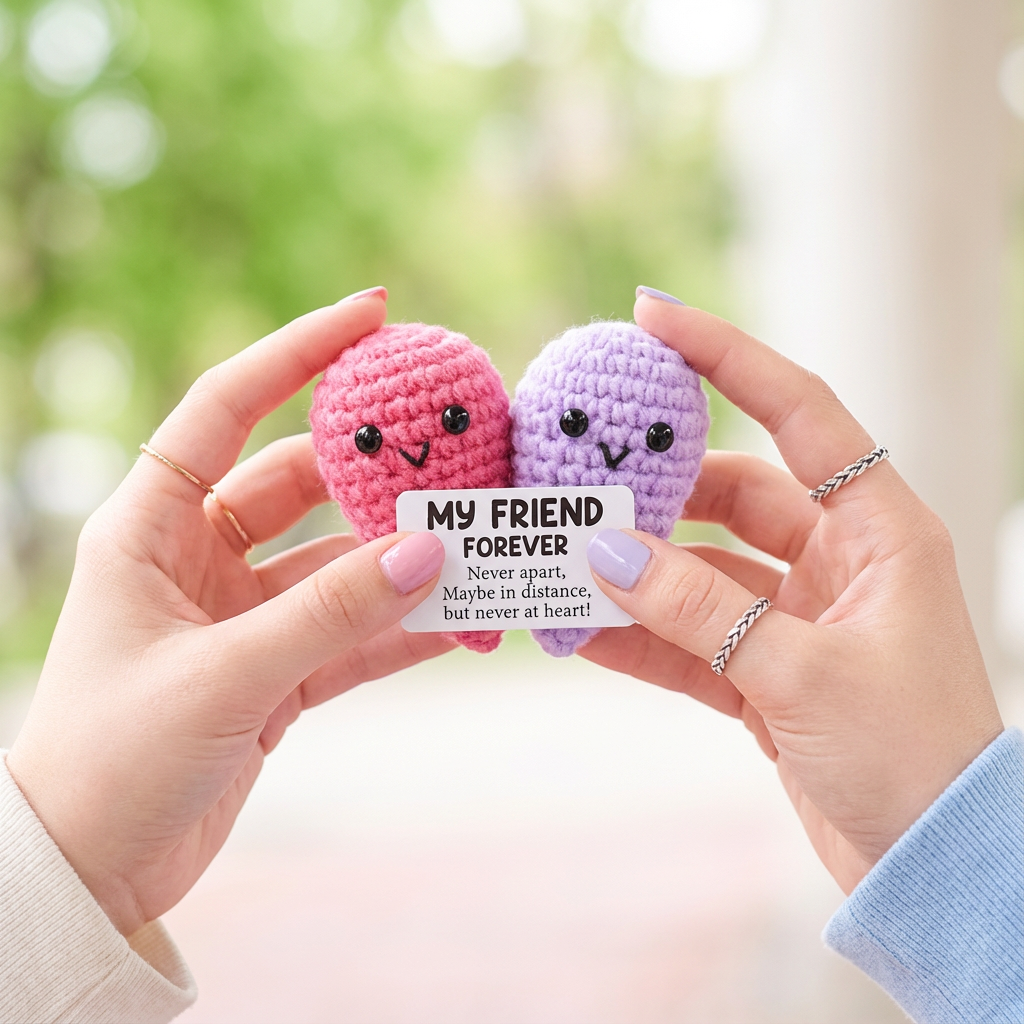 Together Crochet Hugging Hearts "My Friend Forever"
