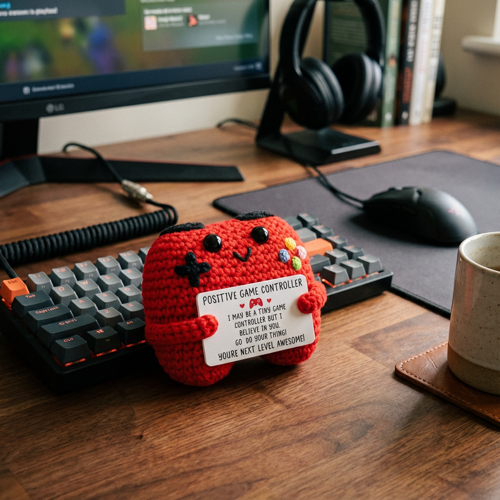 Player One Crochet Game Controller - "You're Loved Next Level"