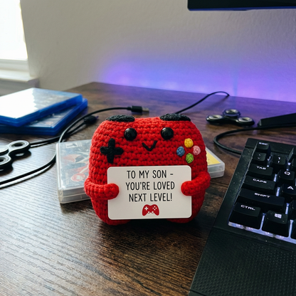Player One Crochet Game Controller - "You're Loved Next Level"