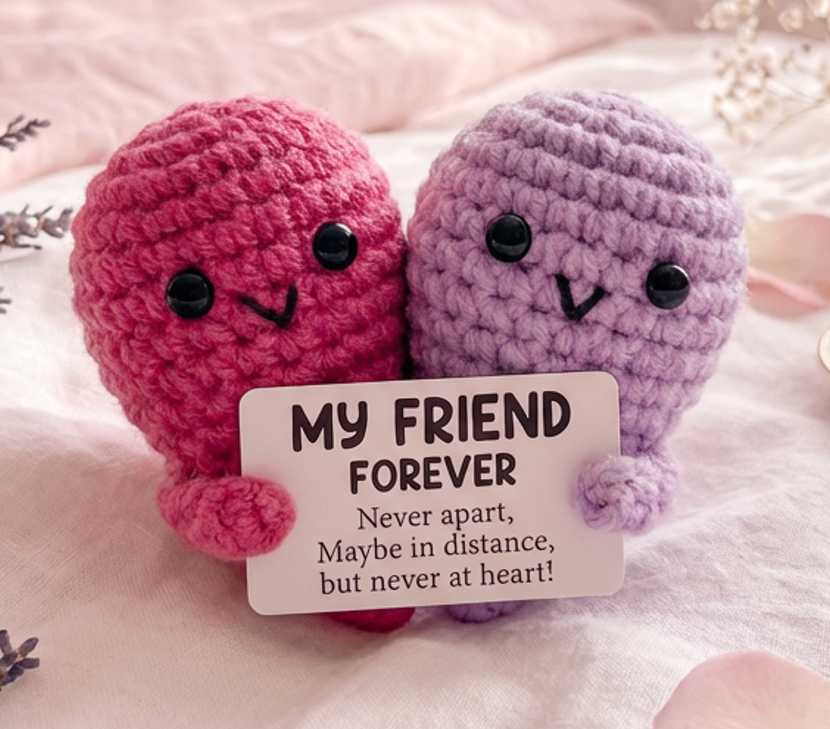 Together Crochet Hugging Hearts "My Friend Forever"