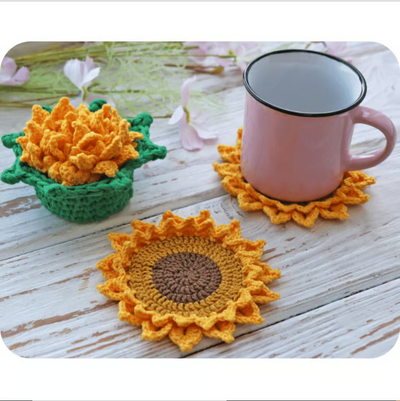 Cozy Crochet Flower Coaster