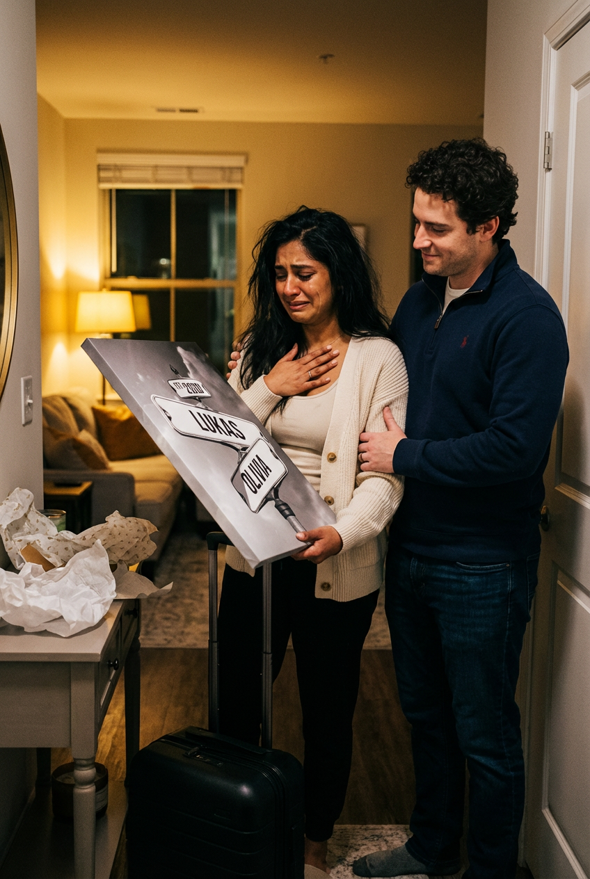 "Where We Met" Personalized Street Sign Canvas