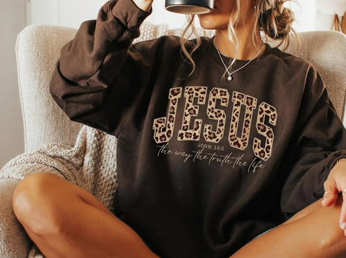 Jesus Loves You Sweatshirt | Cute Christian Gift for Her
