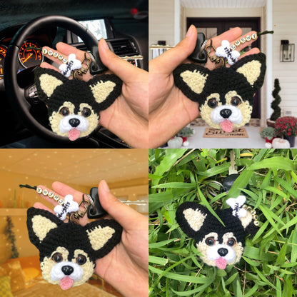 Heartfelt Custom Handmade Crochet Pet Keychain