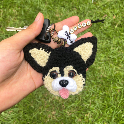 Heartfelt Custom Handmade Crochet Pet Keychain